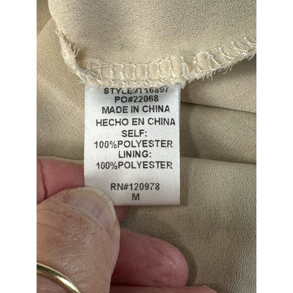 Entro Womens M Floral Top Long Sleeve Blouse Ruffle Cuffs Peasant Fall - Picture 13 of 16